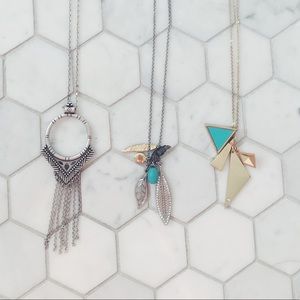 Set of 3 American Eagle long necklaces